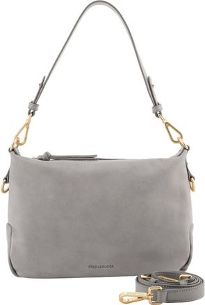 Fredsbruder FREDsBRUDER Just Easy Pochette Leather Shoulder Bag Light Grey
