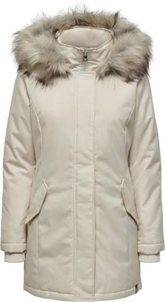Only Only, Jassen, Dames, Beige, S, Polyester, New Katy Parka