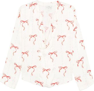 Forte_Forte bedrucktes gekreuztes Hemd