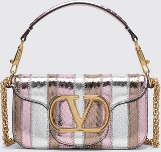 Valentino Garavani Borsa Loc&ograve; Valentino Garavani in pelle a righe stampa pitone