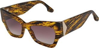 Victoria Beckham Hoekige Geometrische Acetaat Zonnebril - Dames - Zonnebrillen - Veelkleurig - ONE Size - Accessoires