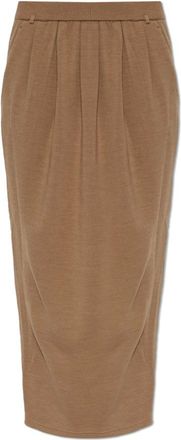Max Mara Falda de Lana Angizia - Skirts - Mujer - Marr&oacute;n - M