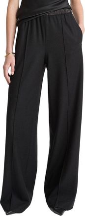 Vince Mid Rise Satin Combo Pull On Wool-Blend Pant