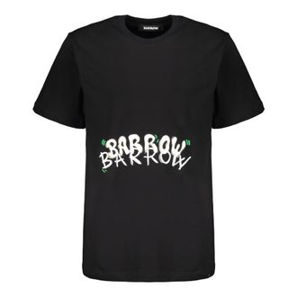 Barrow Barrow, Tops, Heren, Zwart, S, Katoen, Logo T-shirt