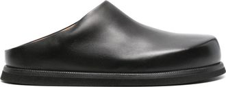 Mars&egrave;ll Accom leather mules - men - Rubber/Calf Leather/Calf Leather - 41 - Black