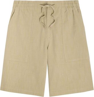 Dr&ocirc;le de Monsieur DR&Ocirc;LE DE Monsieur Short Elastiqu&eacute; Textured Canvas Shorts - Khaki - XL