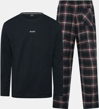 HUGO BOSS Heren Boss vakantiepyjama in blauw