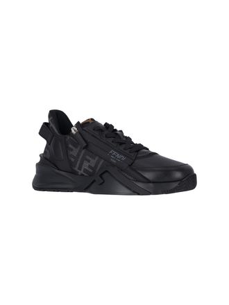 Fendi Mens Sneakers Black Calf Leather