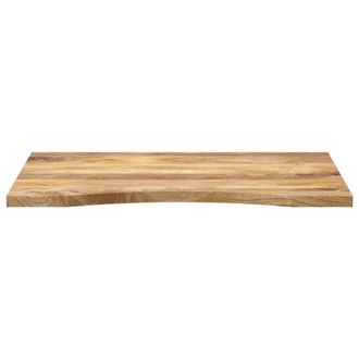 Berkfield Home Beautiful Desk Top with Curve 100x60x2.5 cm Solid Wood Rough Mango in Brown