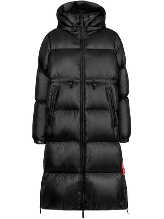 Afterlabel Long Padded Quilted High Collar Polyamide Coat