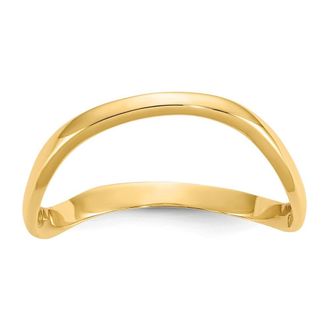 Diamond2Deal 14k Yellow Gold Wave Fashion Thumb Ring