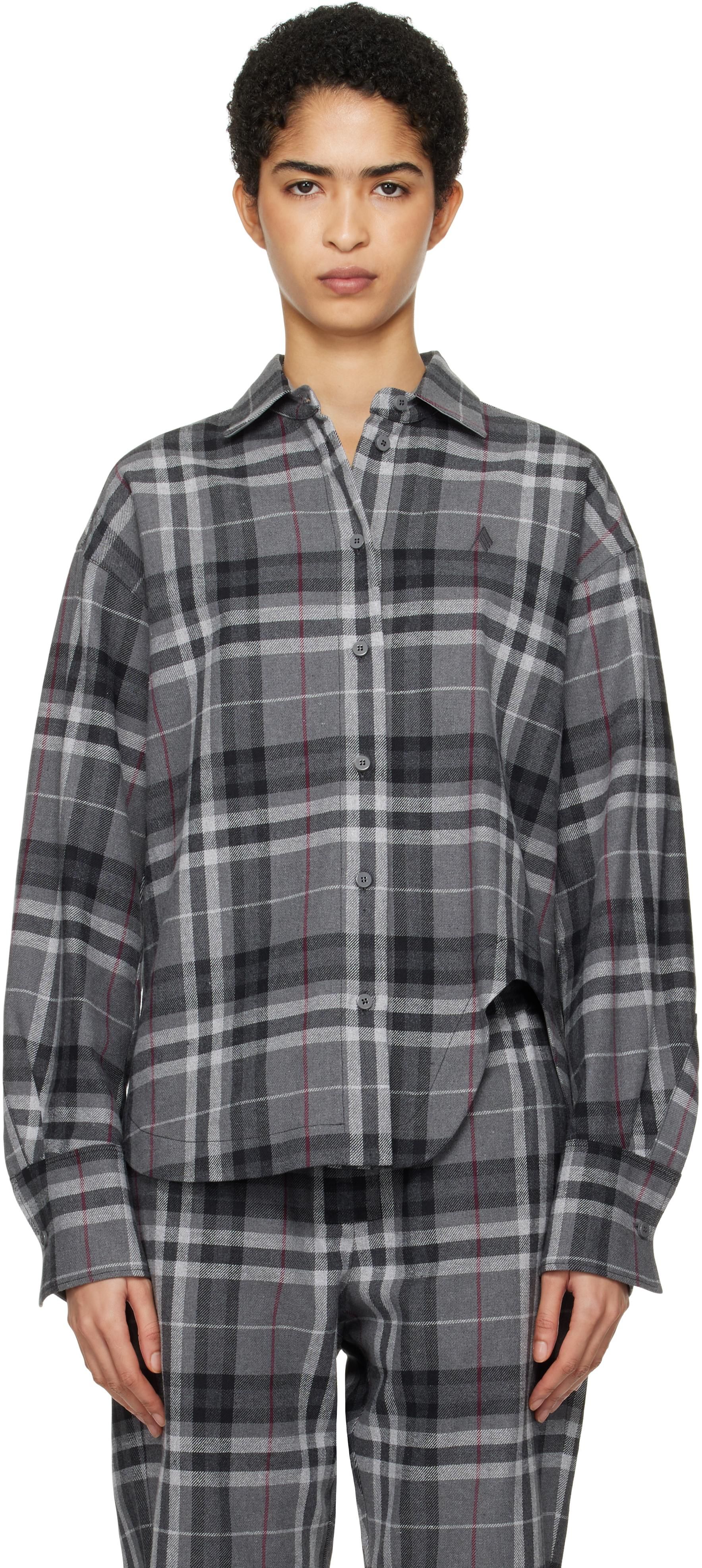 Tシャツ・カットソー THE ATTICO SS25 ELIZA STRIPED SHIRT (250WCH00014CCC051 870) THE ATTICO SS25 'Eliza' shirt (250WCH00014 870) (THE ATTICO