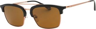 Emporio Armani Mens Emporio Armani Shiny Brown Frame Dark Brown Lensed Sunglasses - Size: ONE size