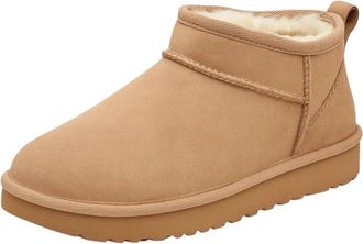 Generic Womens Ladies MX60L Faux Suede Classic Micro Cozy Slipper Boots - Soft, Comfortable & Stylish Indoor Footwear (Camel, 6 UK)