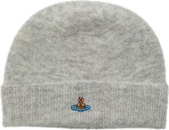 Vivienne Westwood Logo-embroidered Alpaca-blend Beanie - Grey - One Size