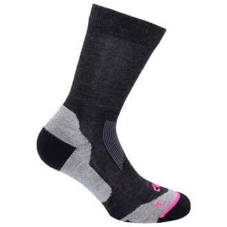 F.lli Campagnolo Trekking Wool Sock Wandersocken f&uuml;r Damen | schwarz/grau