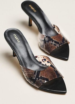 Maeve Gianna PVC Pointed-Toe Mule Heels