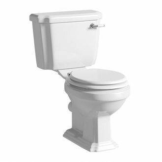 Clifton Premium OPEN BACK Rimless Pan Toilet Set in White