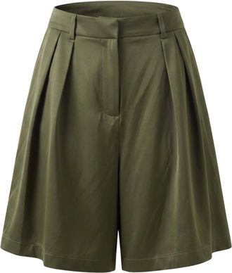 Nenette Lange Shorts - Dames - Korte broeken - Groen - Maat: S