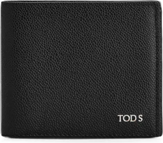 Tod's Wallet Leather Black Caviar Baby