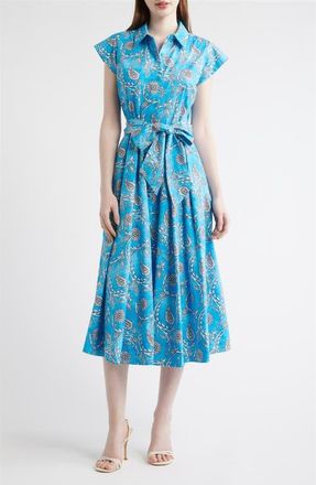 Elie Tahari The Fran Kaleidoscope Maxi Shirtdress in Kaleidoscope Print at Nordstrom, Size 10