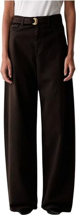 Twinset Donna, Pantaloni, Marrone, W27, new