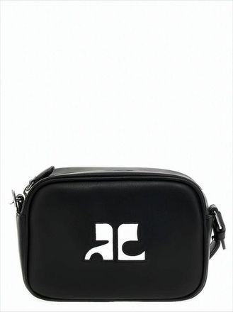 Courrèges Smooth Leather Crossbody Bag With Prominent Logo