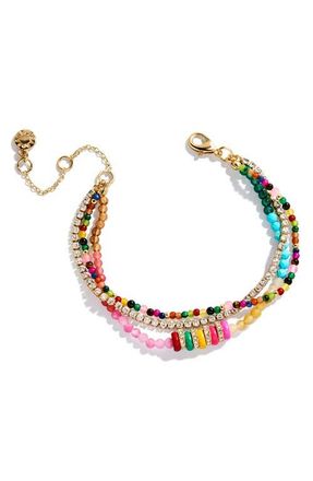 BaubleBar Rowan Semiprecious Stone Layered Bracelet in Pink Multi at Nordstrom