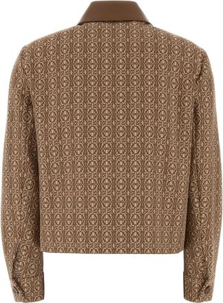 Max Mara Womens Embroidered Cotton Viborg Jacket Cammello Exterior: Giubbini