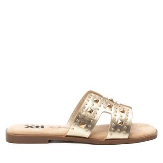 Xti Womens Casual Flat Sandals In Gold