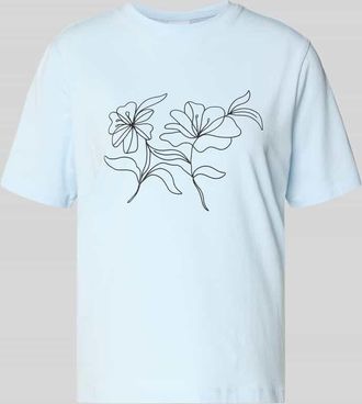 Vila T-Shirt mit Stitching Modell NORA in Hellblau, Gr&ouml;&szlig;e XL