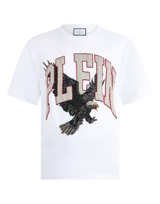 Philipp Plein Washed Round Neck T-Shirt Plein Eagle