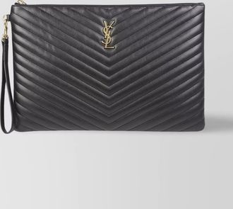 Saint Laurent cassandre leather clutch bag