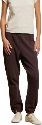 perfectwhitetee Stevie Cotton Fleece Easy Sweatpant In Cocoa