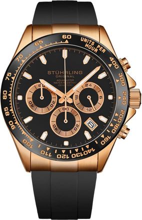 St&uuml;hrling Monaco Chronograph Quartz Black Dial Mens Watch M18214