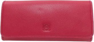 Loewe Pre-owned Wallets, female, Red, Size: ONE SIZE Pre-owned Long wallet (bi-fold)