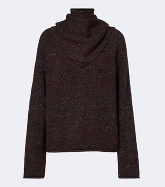 Velvet Kana scarf-detail wool-blend sweater