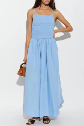 Ganni Backless Dress, Womens, Blue