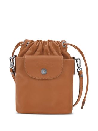 Longchamp mini Le Pliage Xtra drawstring bucket bag - women - Calf Leather - One Size - Brown