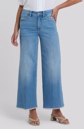 NYDJ Brodi High Waist Picot Trim Jeans in Vista Lakes at Nordstrom, Size 10