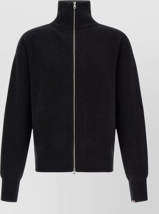 Extreme Cashmere cashmere ribbed high-neck zip-up cardigan