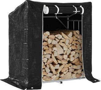 vidaXL Le&ntilde;ero Cubierta Lluvia 101x61x110,5 Cm Acero Galvanizado Vidaxl