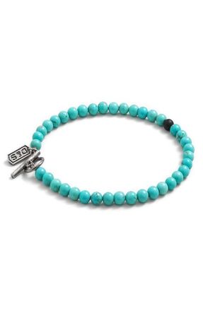 Degs & Sal Mens Beaded Bracelet in Turquoise at Nordstrom