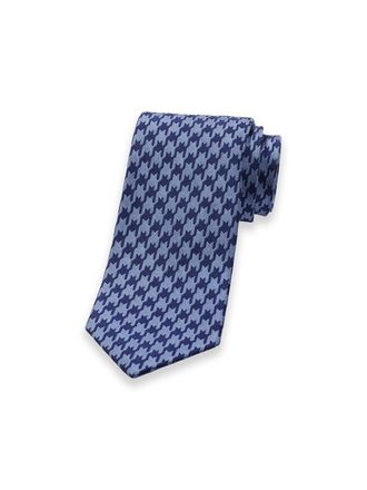 Paul Fredrick Patterned Woven Silk Tie in Light Blue/navy at Nordstrom
