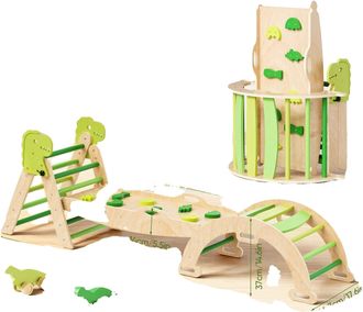 OEM Zona De Juegos Infantiles, Estructura De Escalada 7 En 1, Tobog&aacute;n Ajustable, Tal Como Se Muestra En La Imagen