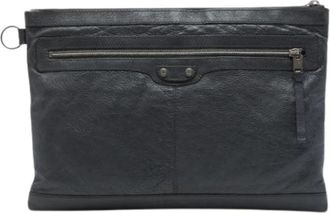 Balenciaga Pre-owned Vintage Clutch - Dames - Vintage Clutch - Zwart - ONE Size - Leer - Vintage