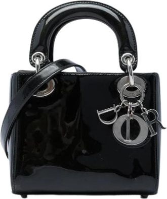 Dior Pre-owned Lady Dior - Dames - Vintage Handtas - Zwart - ONE Size - Leer - Vintage