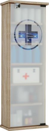 ebuy24 Ebuy24 - Gabinete M&eacute;dico Vcm Dimensiones Aprox. Al. 92 X An. 31 X P. 18 Cm Armario Farmac&eacute;utico Con Bloqueo Armario Farmac&eacute;utico - Gusal (sonoma Oak)