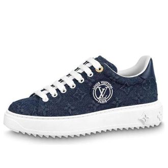 Louis Vuitton (WMNS) LOUIS VUITTON Time Out Sneakers Blue Denim Mesh 1AADME