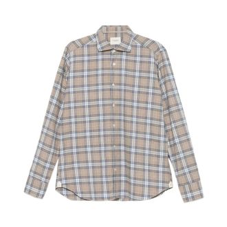 Tintoria Mattei Camisa de cuadros - Shirts - Hombre - Beige - 2XL